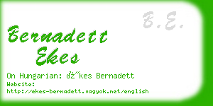 bernadett ekes business card